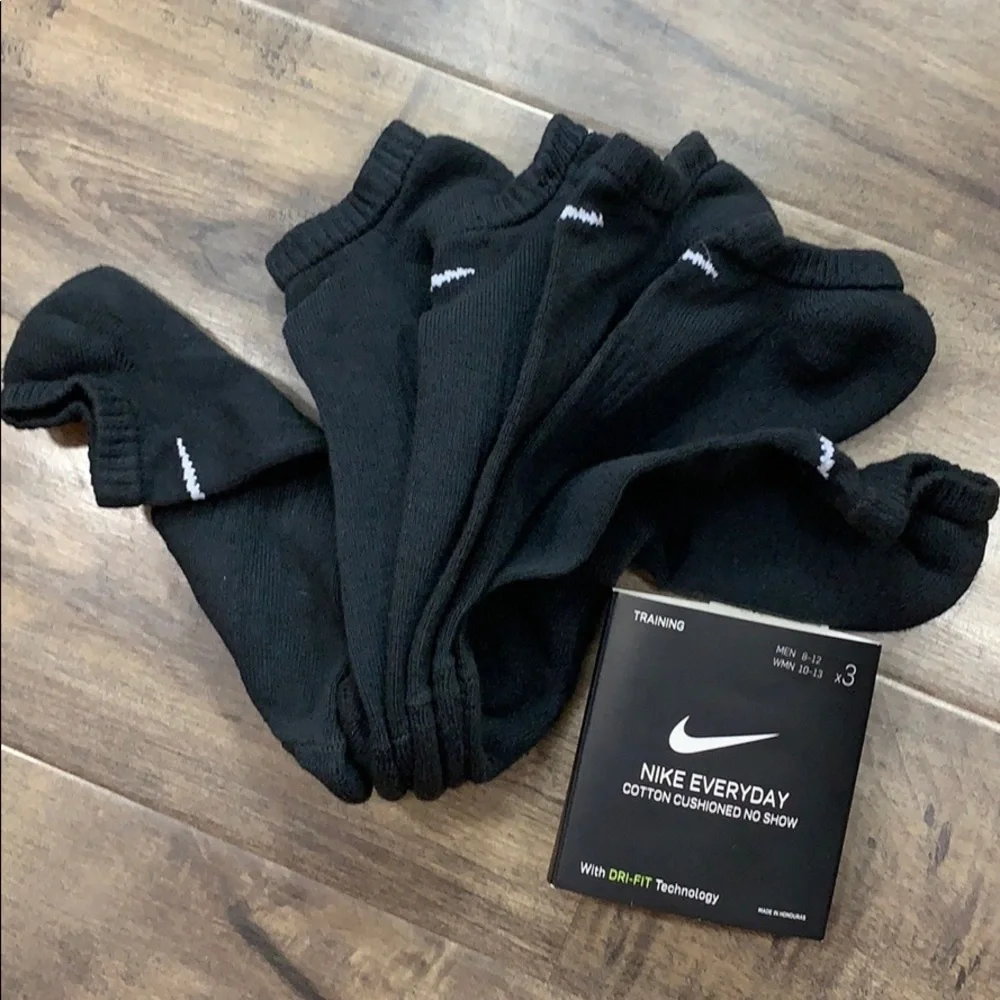 NIKE 3 pairs set EVERYDAY COTTON CUSHIONED NO SHOW men’s socks